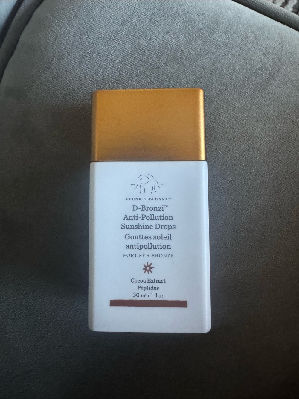 Drunk Elephant D-Bronzi Anti-Pollution Sunshine Drops - Gold Cap, White Bottle